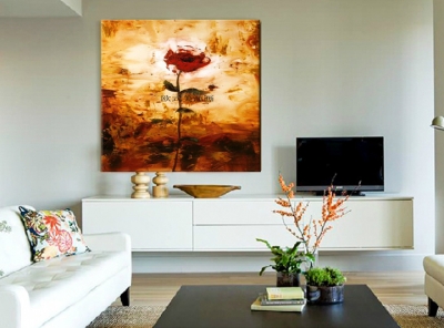 handmade painting home decorative oil painting picture no frame mural entranceway vertical rose impression flowers