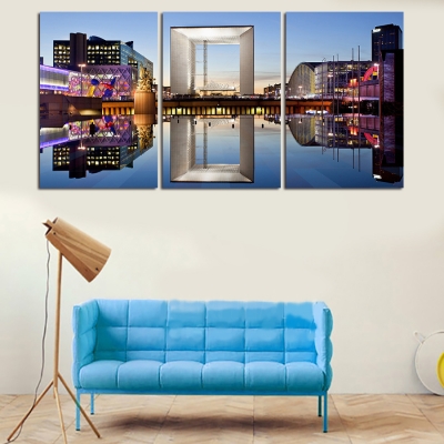 2016 new framed 5 piece city lights modern home wall decor canvas picture art hd print painting on canvas artworks delivery