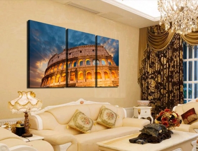 3 piece tall classical architecture modern home wall decor painting canvas art hd picture paint on canvas prints