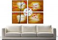 abstract flower hand painted 4 pieces group oil painting on canvas tds-th225