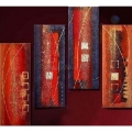 abstract hand painted 4 pieces group oil painting on canvas tds-th295