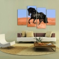 black horse painting wall art printed on canvas wall pictures for living room 4 pcs/set printed painting f/1213