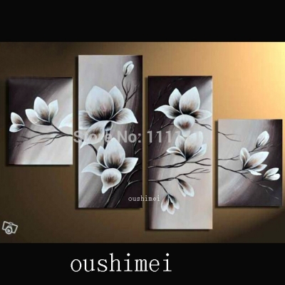 hand painted abstract painting on canvas landscape oil painting no frame for room decor wall art hang grey flower pictures craft