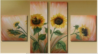 hand painted abstract picture on canvas landscape sunflower oil painting for living room wall decor pictures hang paintings