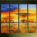 handmade modern oil painting on canvas sunrise landscape group painting for living room wall abstract pictures canvas painting