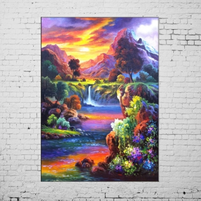 new oil paintings hand painted picture on canvas modern wall painting acrylic paintings illusion landscape hang pictures craft