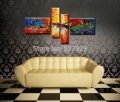 sell 4pcs abstract hand painted home wall decor art oil painting on canvas for living room