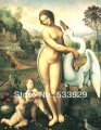 whole leonardo da vinci leda and the swan hand painted oil painting on canvas