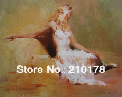 whole oil painting nude sexy woman modern wall decor art oil painting hand-painted df-022 dancer in waiting