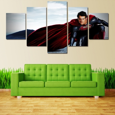 2016 new print oil paintings superman hd picture canvas painting on wall pictures for living room decor hang paintings