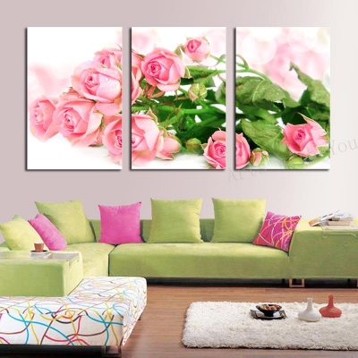 3 panels bright colored flower canvas print painting artwork modern home wall decor canvas art hd picture paint on canvas prints