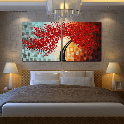 abstract oil painting tree hand-painted painting home decor on canvas oil painting for home decor