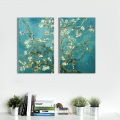 abstract oil painting van gogh 2pcs apricot hand painted oil painting on canvas