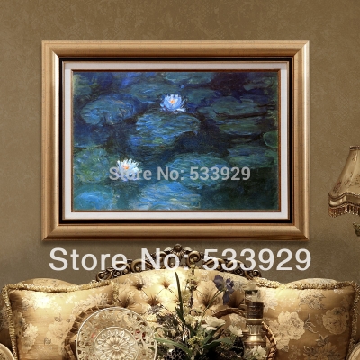 claude monet water blue lilieshand painted oil painting on canvas tds-cm007