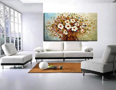 est flower oil painting hand & printed painting oil painting on canvas home decorative art picture