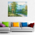 hand painted modern landscape picture hang oil painting on canvas wall art for living room decor as unique gift seascape