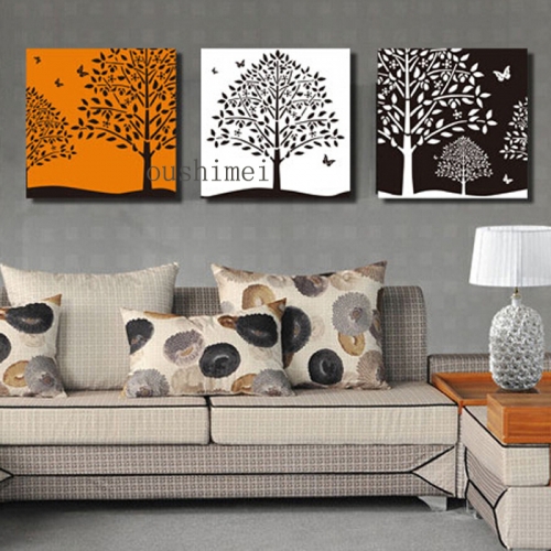 hand painted oil painting abstract on wall tree picture for living room