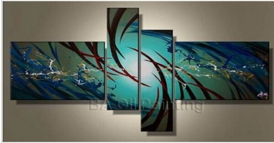 handpainted 4 piece modern abstract wall art oil paintings on canvas peacock pictures for living room home wall decor