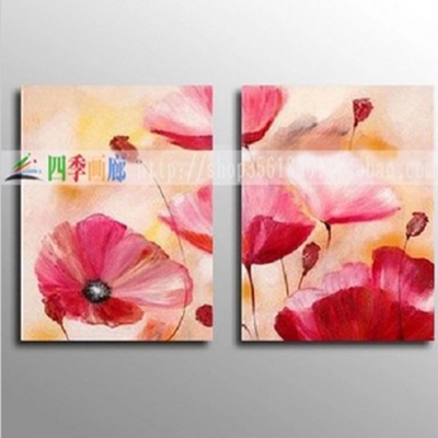 home decro hand painted oil painting 2piece flower art paintings modern frameless paintings the living room decoration wall art