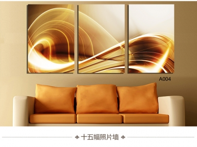 luxry 3 pieces retro and nostalgic style modern painting canvas art home decoration painting vertical version art