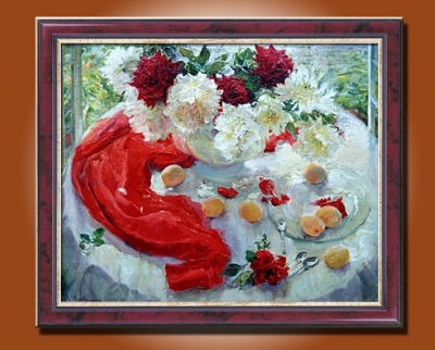 mly (34) hand-painted artwork flowers still life oil-paintings on canvas decorative oil painting