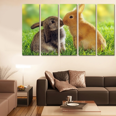 new new print oil paintings rabbit picture canvas painting on wall pictures for living room decor hang paintings