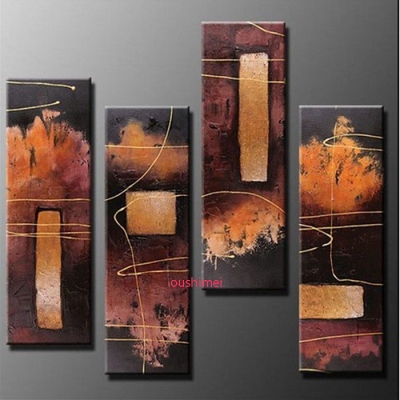 new product art hand painted abstract oil painting on canvas paintings 4 piece canvas wall art picture on wall art