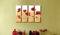 sell 4pcs abstract flower hand painted home wall decor art oil painting on canvas for living room