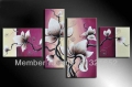 whole 2013 hand-painted hi-q modern wall art home decorative flower oil painting on canvas old bombax ceiba 4pcs/set framed