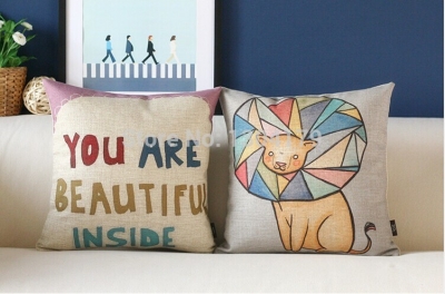 2014 new arrived you are beautiful cushions linen pillow cushion cover for car cushion office cushions sofa cushions 45*45cm