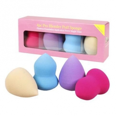 2015 new 4 pieces new soft polyurethane bundle monster pro beauty flawless makeup blender foundation puff sponges no box