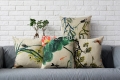 2015 new cushion cover pillowcase retro ink painting flowers birds cotton pillow decorate , pillow cushion ,cushions