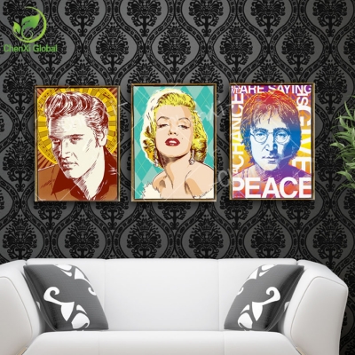 3 panel abstract printed marilyn monroe pop art painting poster cuadros canvas wall picture for living room unframed pr1059