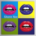 4 piece art pop art people pop art of sexy lips canvas paintings classical oil painting picture hand painted on canvas