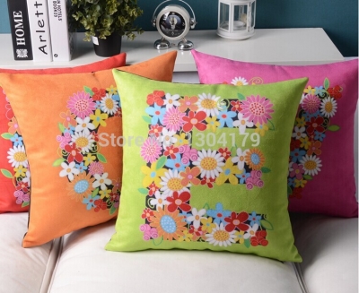 4pcs/lot 45cm*45cm retro plush pillow cover stained flowers pillow case simple comfortable vintage cushion cover