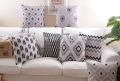 4pcs/lot new classic vintage north europe,fight weaving patterns, cotton linen pillows cover,sofa cushions