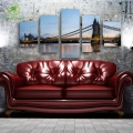 5 panel modern printed london cityscape oil canvas painting bridge cuadros picture wall art for bed room unframed pf1069