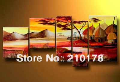 !!5pcs modern abstract huge wall art oil painting on canvas la5-012