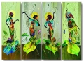 abstract figure hand painted 4 pieces group oil painting on canvas tds-th042