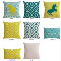 customize 45cm*45cm the horse animal geometry cushion yellow cartoon decorative pillow pillow case