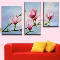 hand painted modern peach blossom paintings for room wall home decor oil painting on canvas flowers pictures on the wall craft