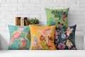 hand-painted oil painting small and pure and fresh flowers and birds tree cotton pillowcases cushion cover 45 * 45