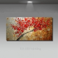 handmade abstract canvas red oil paintings decoration modern art 1pcs large wall pictures for living room no framed hf0011