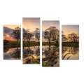 hidden lake sunset tree art decorative wall painting print on canvas for home decor ideas paints on wall pictures art f/1344