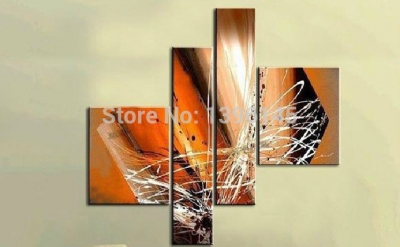 pictures huge 4pcs/set hand painted oil painting modern oil painting on canvas the modern wall art