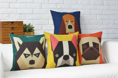 pillow covers animal lovely cartoon dog driving car almofadas 45x45cm pillow cover \ gift decorative cushion seat