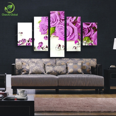 purple rose flower painting canvas art cuadros flower wall picture for living room prints on canvas unframed wedding