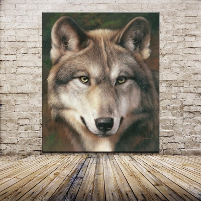 quality high animal oil painting wolf picture printed on canvas wall paintings for living room office room el house
