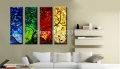 sell 4pcs abstract hand painted home wall decor art oil painting on canvas for living room