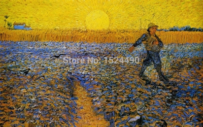 the sower of vincent van gogh hand made reproduction oil painting on canvas wall art for living room home decoration